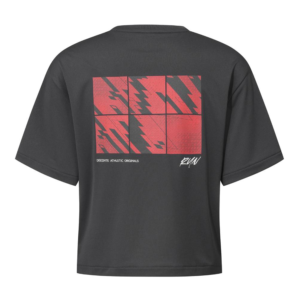 W RUNNING FIELD SENSOR CROP GRAPHIC SS TEE 女士 運動上衣
