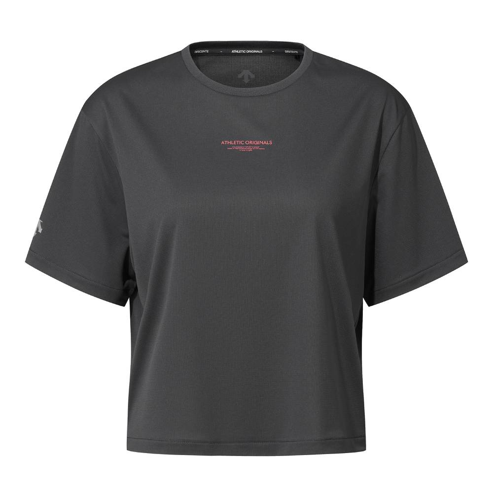 W RUNNING FIELD SENSOR CROP GRAPHIC SS TEE 女士 運動上衣