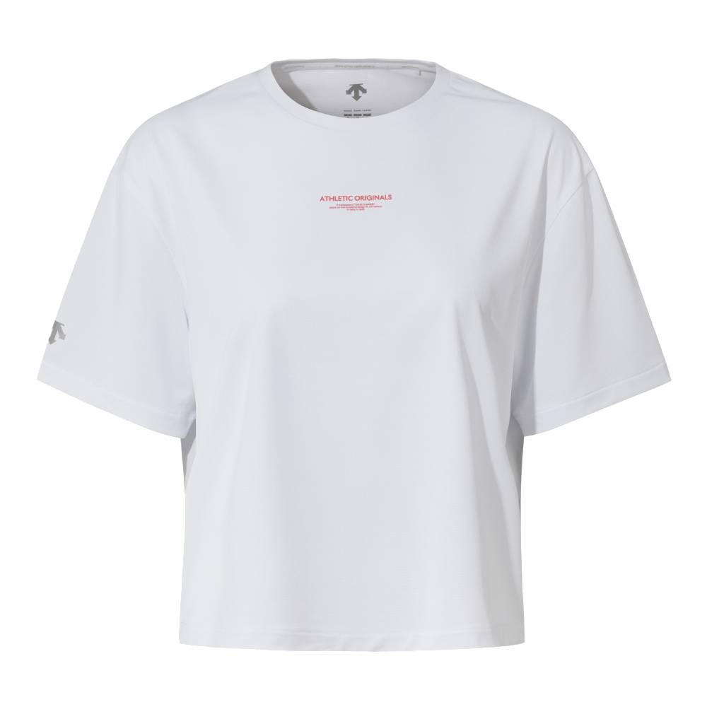 W RUNNING FIELD SENSOR CROP GRAPHIC SS TEE 女士 運動上衣