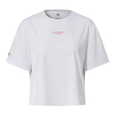 W RUNNING FIELD SENSOR CROP GRAPHIC SS TEE 女士 運動上衣