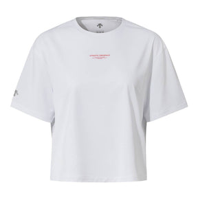 W RUNNING FIELD SENSOR CROP GRAPHIC SS TEE 女士 運動上衣