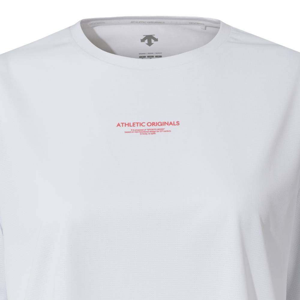 W RUNNING FIELD SENSOR CROP GRAPHIC SS TEE 女士 運動上衣