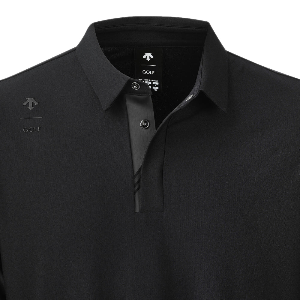 SIGNATURE JACQUARD Y-COLLARED LONG-SLEEVED T-SHIRT 男士 高爾夫POLO衫