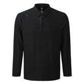 SIGNATURE JACQUARD Y-COLLARED LONG-SLEEVED T-SHIRT 男士 高爾夫POLO衫