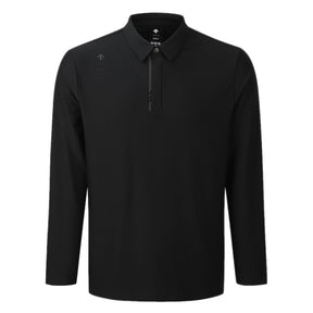 SIGNATURE JACQUARD Y-COLLARED LONG-SLEEVED T-SHIRT 男士 高爾夫POLO衫