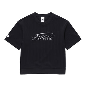 JACQUARD GRAPHIC HALF SLEEVE SWEAT SHIRTS 女士 運動上衣