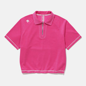 WOMENS COMFORT FIT OPEN COLLAR TERRY POLO 女士 運動上衣