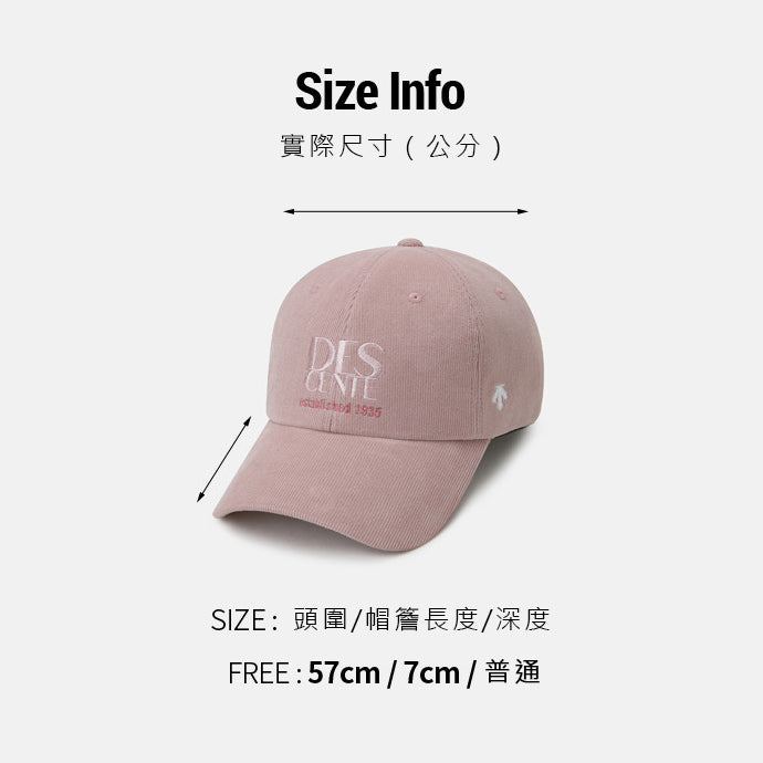 SPORTS BASIC CORDUROY BALL CAP 中性 運動帽