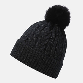 WOMENS SPORTS BASIC POMPOM DETACHABLE BEANIE 女士 毛帽