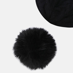 WOMENS SPORTS BASIC POMPOM DETACHABLE BEANIE 女士 毛帽