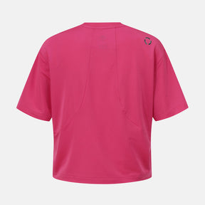 RUNNING WOMENS CROPPED OVER FIT SHORT SLEEVE T-SHIRT 女士 運動上衣