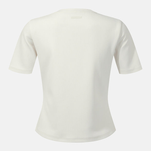 WOMEN'S RIBBED SHORT SLEEVE T-SHIRT 女士 運動上衣
