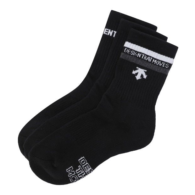 SPORTS BASIC CREW SOCKS (3PACK) 中性 運動中筒襪（三雙裝）