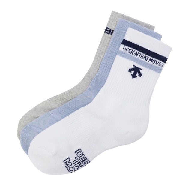 SPORTS BASIC CREW SOCKS (3PACK) 中性 運動中筒襪（三雙裝）