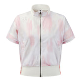 HIGH-NECK RIBBED HEM SHORT-SLEEVED JUMPER 女士 高爾夫高領短袖上衣