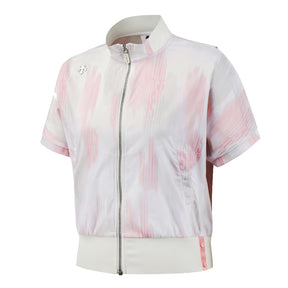 HIGH-NECK RIBBED HEM SHORT-SLEEVED JUMPER 女士 高爾夫高領短袖上衣