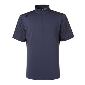 MEN'S SLEEVE CONTRAST HALF ZIP TS 男士 小高領上衣