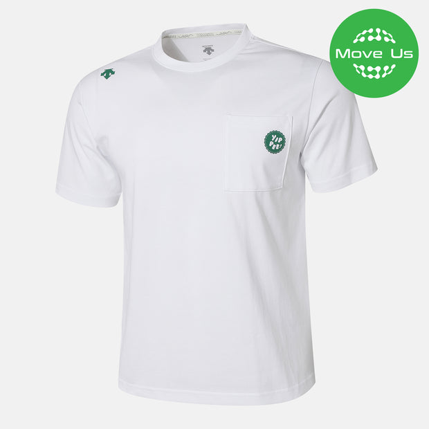 [DESCENTE X 101] HALF MENS T SHIRTS 男士 白色短袖T恤